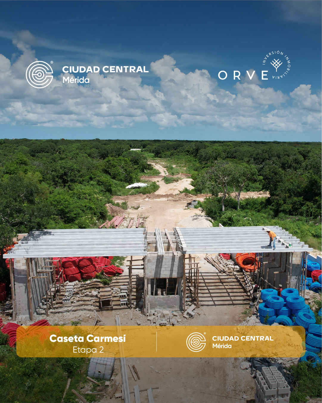 Ciudad Central Mérida Avance de obra agosto-08