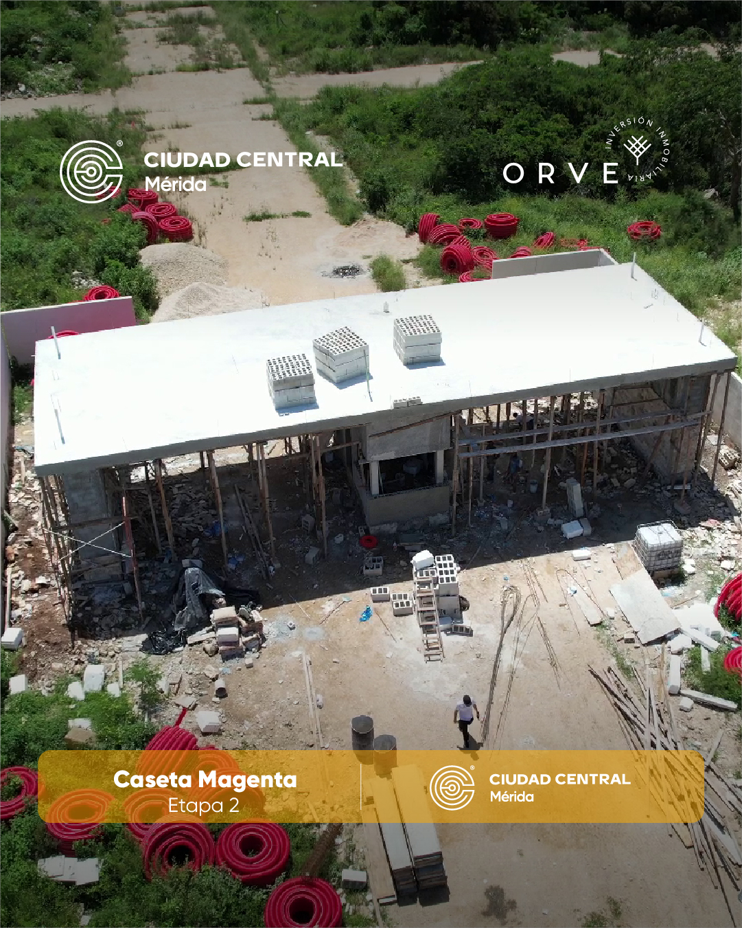 Ciudad Central Mérida Avance de obra agosto-09