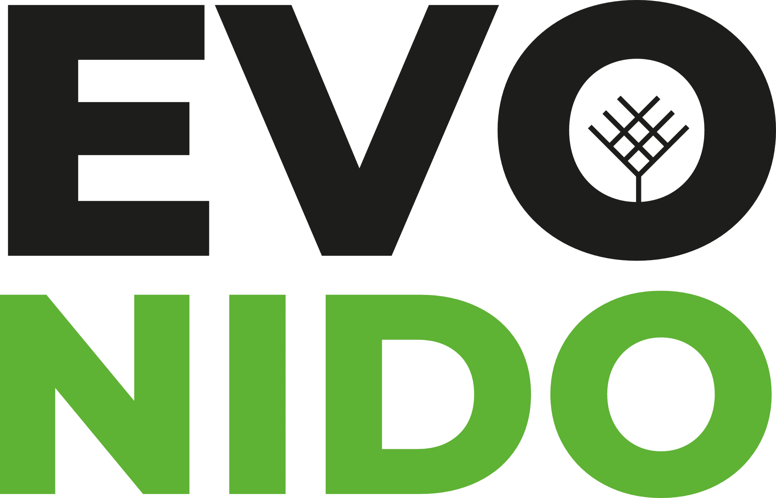 Logo Evo Nido variante negro con verde