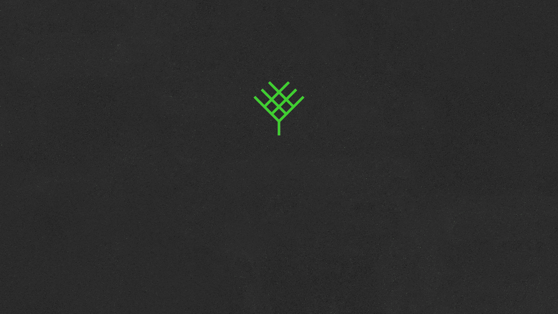 Fondo obscuro de Grupo Orve con isotipo verde en la parte inferior